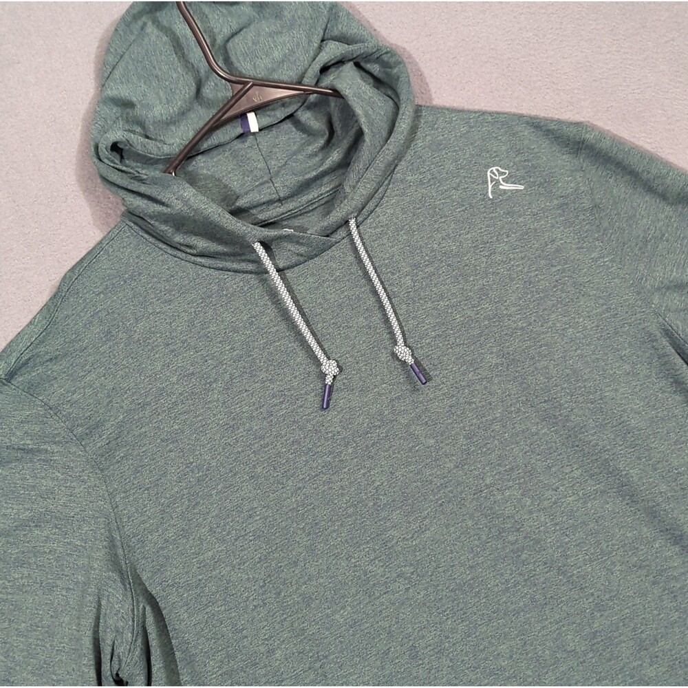 Rhoback Hesi Performance Hoodie Men's XL Green Lightweight Stretch Golf